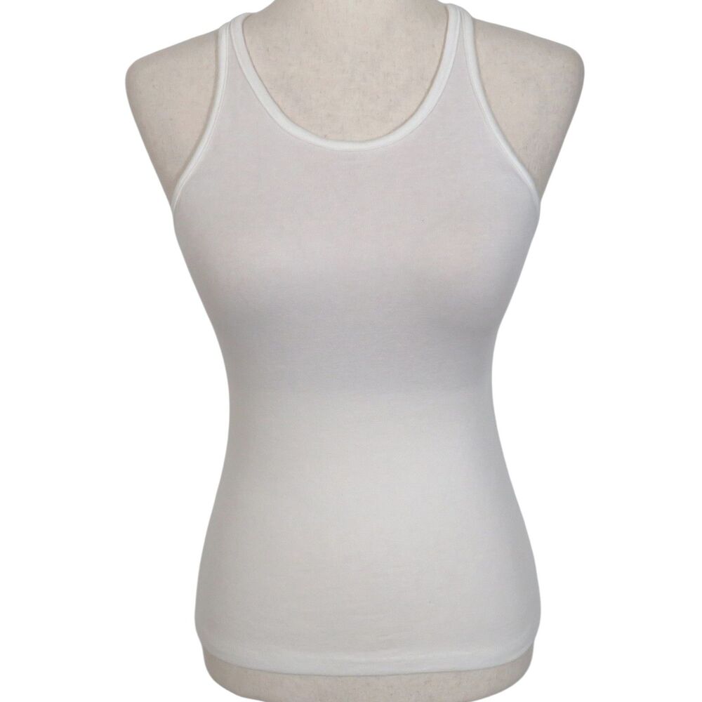 OGL Eco-MiYaMoon White Built In Bra Tank Top Size Small